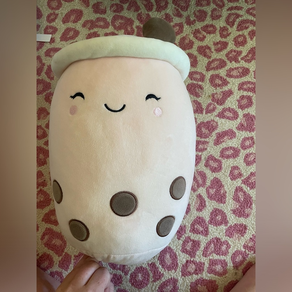 Boba tea squishmallow medium sized
